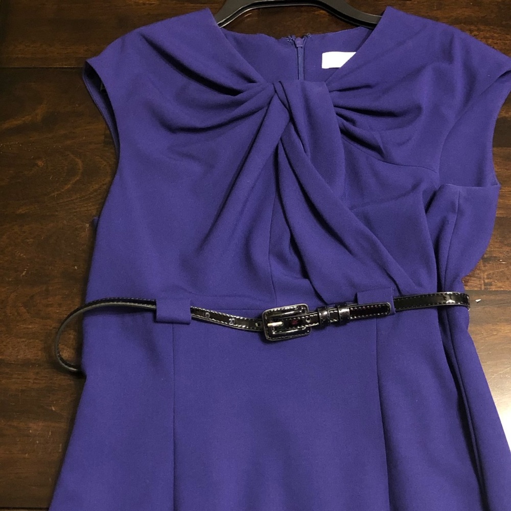 Purple dress with belt